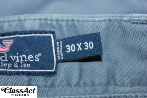 Pantalones Vineyard Vines Breaker para Hombres Azul Elastizados Mezcla de Algodón Etiqueta Talla 30X30 (30X29) - Imagen 3 de 9
