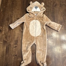 Baby Halloween Costume 6-9 months Teddy Bear Full Zip Animal Costume Warm