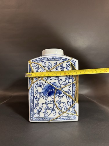 Wabi Sabi, Japanese Art, Kintsugi Art, Gold Repair, Japandi Decor, Upcycled Art - Picture 8 of 8