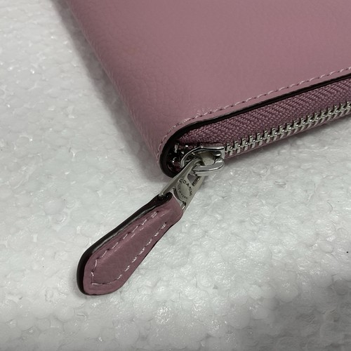 Coach Long Zip Around Wallet Pink/Mauve Silver Pebble Leather LESEN - Bild 5 von 13