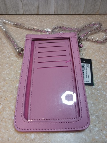 NWT Badgley Mischka Purple Faux Pearl Crossbody Bag/Purse  Phone Case Bag  - Photo 2/5