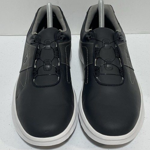 FootJoy Contour Series Boa Scarpe da Golf Uomo 7.5 Larghezza Media Nero Antracite NUOVE - Foto 3 di 13