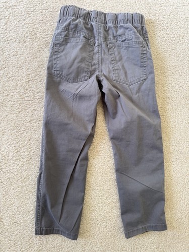 Boys' Stretch Straight Fit Woven Gray Pull-On Pants - Cat & Jack 5 - Picture 2 of 3