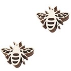 40 PCs hohlige Holzscheibenhandwerksanhänger Biene Themeed Szene Holzanhänger