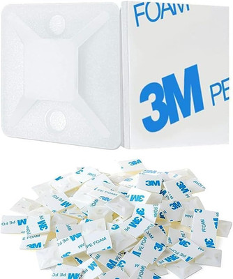 3/4'' Zip Tie Mounts - 60 PCS Self Adhesive Cable Tie Mounts Wire Cable Anchor...