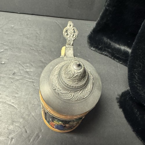 Vintage German Ceramic Hinged Lid Beer Stein - Bild 6 von 9