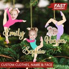 Personalized Face Gymnastics Ornament: Gymnastics Kids Gift Decor