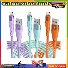iPhone Charger Fast Charging Lightning Cable 6FT 3Pack[Apple MFi Certified] Long