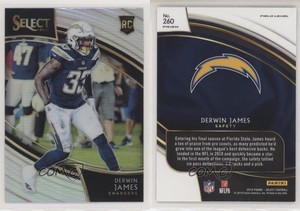 2018 Panini Select Field Level Silver Prizm Derwin James #260 Rookie RC