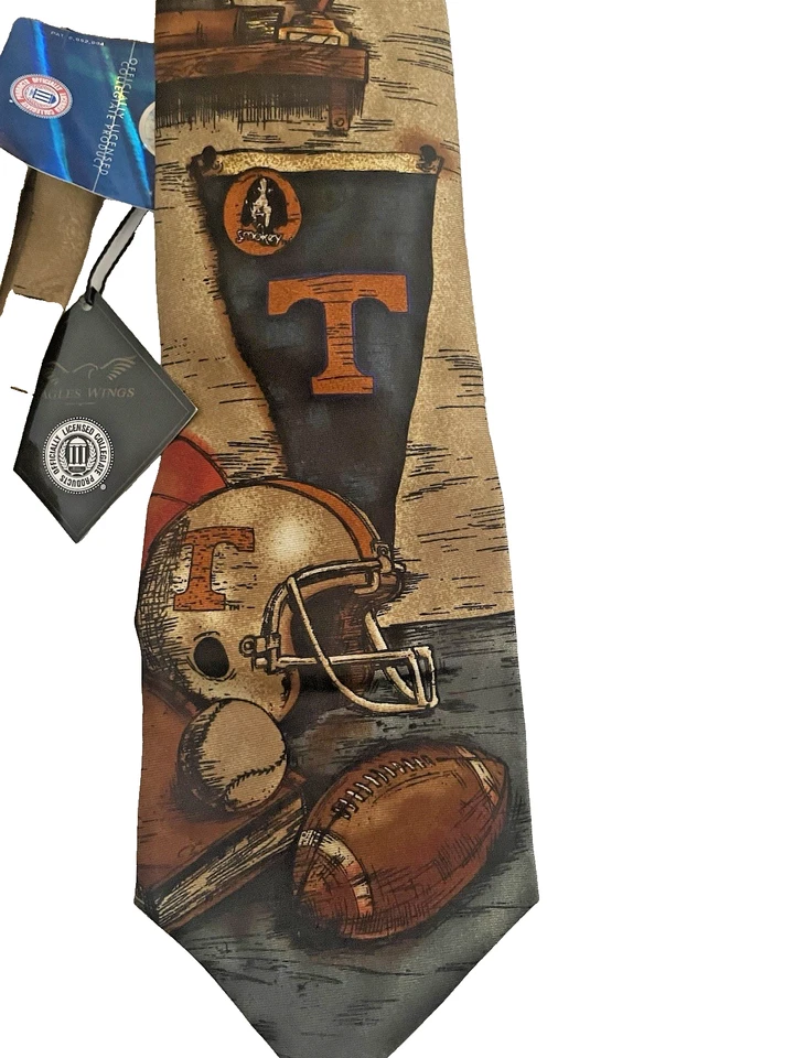 NWT Eagles Wings NCAA Tennessee Volunteers VOLTS Silk Tie - Image 2 of 4
