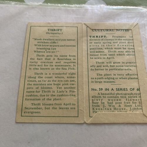 J Wix & Sons Ltd Tobacco Kensitas Silks x 3 for Framing 1937 - Picture 6 of 8