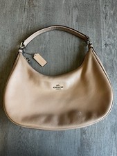Coach Purse Harley East West Tan Brown Pebbled Leather Hobo Shoulder Bag F38250