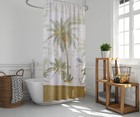 - Fabric Shower Curtain, Tropical Inspired Bathroom Decor (Colony Palm Collec...