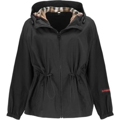 Burberry New Short Nylon Hooded Jacket Black 80842581 81040911