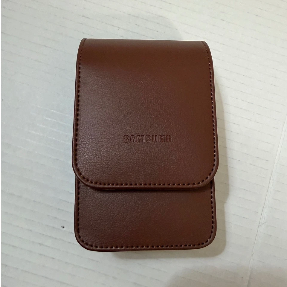 New Samsung Galaxy Camera Pouch Brown Leather with Strap - Image 3 of 4