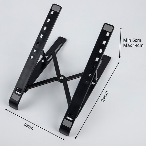 Laptop Stand Portable Notebook Holder Adjustable Foldable Ventilated Tablebd _si - Afbeelding 3 van 15