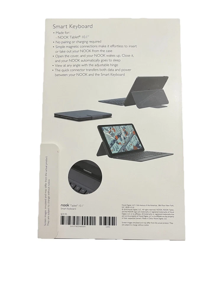 NOOK Smart Keyboard for Tablet By Lenovo 10.1" Unused Dark Blue New In Package - Image 2 of 4