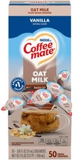 Nestle Coffee Mate Vanilla Oat Milk Liquid Creamer Singles 50 Count Vegan