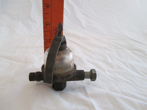 VINTAGE FUEL FILTER GLASS BOWL IN LINE 1930's RAT ROD OR DODGE ? - Picture 2 of 12