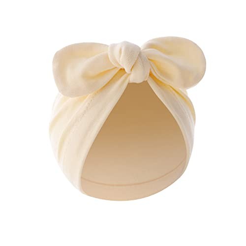 4PCS Newborn Baby Bow Knot Turban Hat Infant Toddler Hospital Hat Cotton Head - Picture 3 of 6