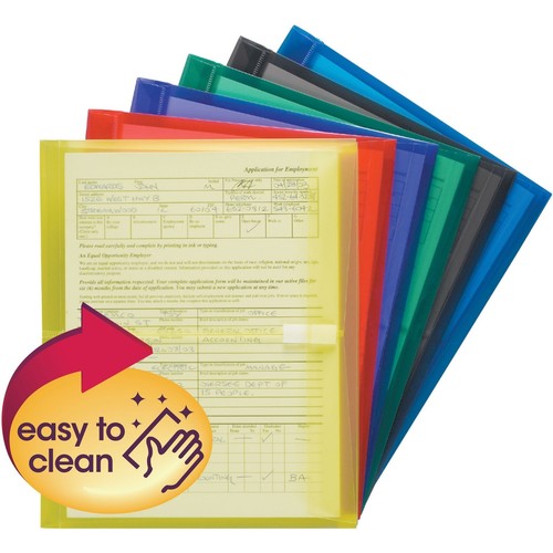 Smead 89669 Assortment Poly Envelopes With Hook-and-loop Closure - Letter - - Picture 2 of 2