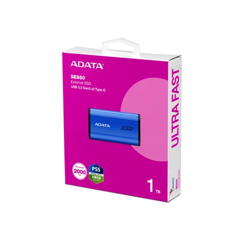 Adata SE880 Pocket Size 1TB USB 3.2 Gen2 External SSD - Blue - Picture 3 of 7