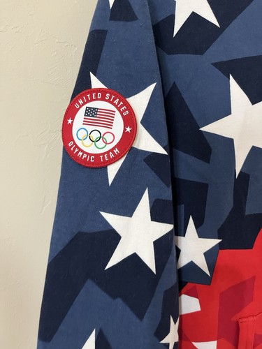 Polo Ralph Lauren Team USA 2018 Olympic Hoodie Red White Blue Stars Size Medium - Picture 4 of 8