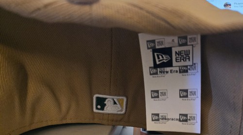 Oakland A's New Era 59 Fifty Fitted Hat - New - Size 7 3/8  - Picture 2 of 4