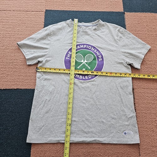 THE CHAMPIONSHIPS - WIMBLEDON Tennis Adult T-Shirt Medium Gray Official X4b - Picture 8 of 10