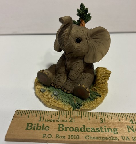 1995 Hamilton Collection Afrikanischer Elefant Figur 2 Stück Elefant & Base - Bild 5 von 7