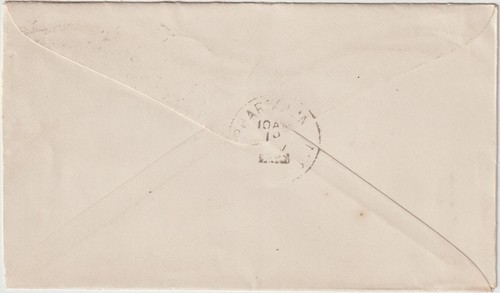 1865 2ct verde entero BENSALEM NC target cl (Moore Co) (k65) - Imagen 2 de 2