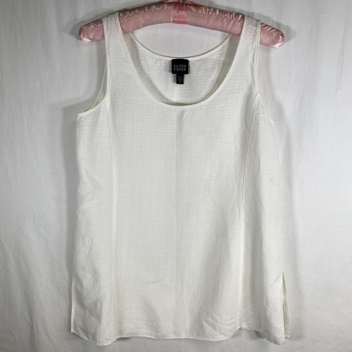 Eileen Fisher White Sleeveless Tunic Blouse XS - Picture 1 of 7