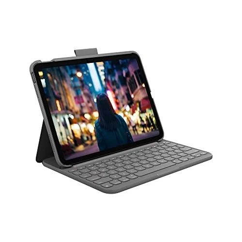 Logitech Slim Folio Grijs Bluetooth AZERTY Frans