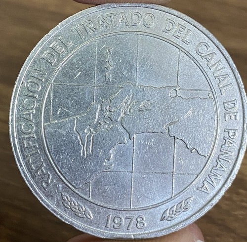 🇵🇦 Panama 10 Balboas Ratification of Panama Canal Treaty Nickel Nice! - Picture 5 of 8