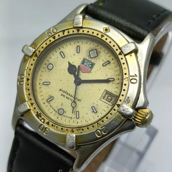 Reloj de cuarzo vintage para hombre Tag Heuer Professional 964.013F-2 Foto 2 de 4