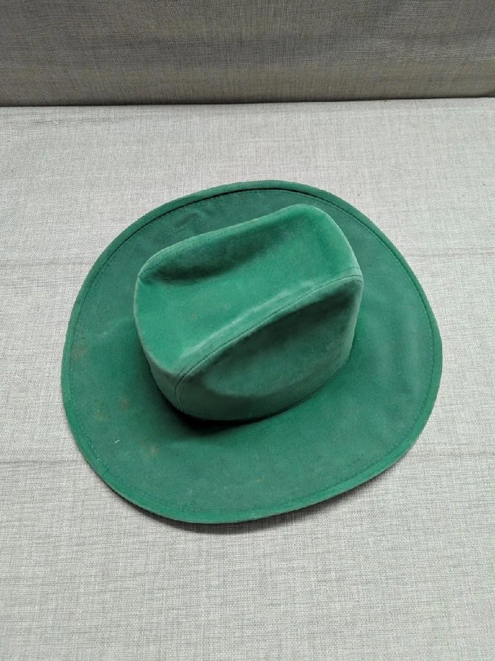 SOMBRERO VAQUERO ADJ terciopelo vintage altura alta TALLA 7-1/4 gris OCCIDENTAL Foto 2 de 4