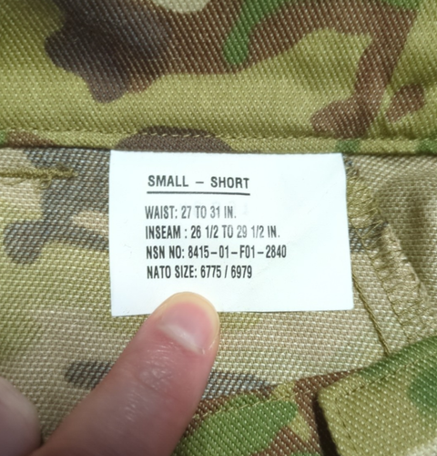 US Military Flame Resistant Army Combat Pants Small Short Multicam Knee Pad Slot - Bild 10 von 12