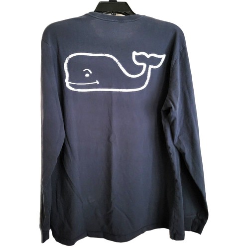 Adult VINEYARD VINES T-SHIRT Blue Long Sleeves - Size Medium - Imagen 5 de 5