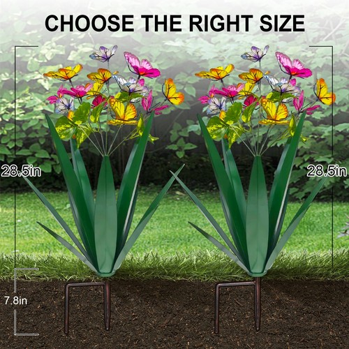 Garden Outdoor Butterfly Enlarge Thickened Wind Resistant Metal Agave Garden ... - Picture 2 of 7