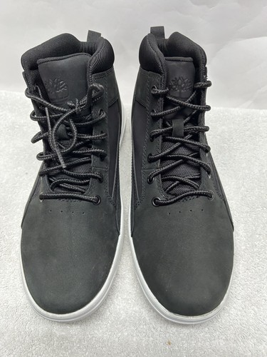 Timberland Mens Size 10 Black Allston Mid Lace Up Nubuck Suede Leather Shoes - Picture 5 of 8
