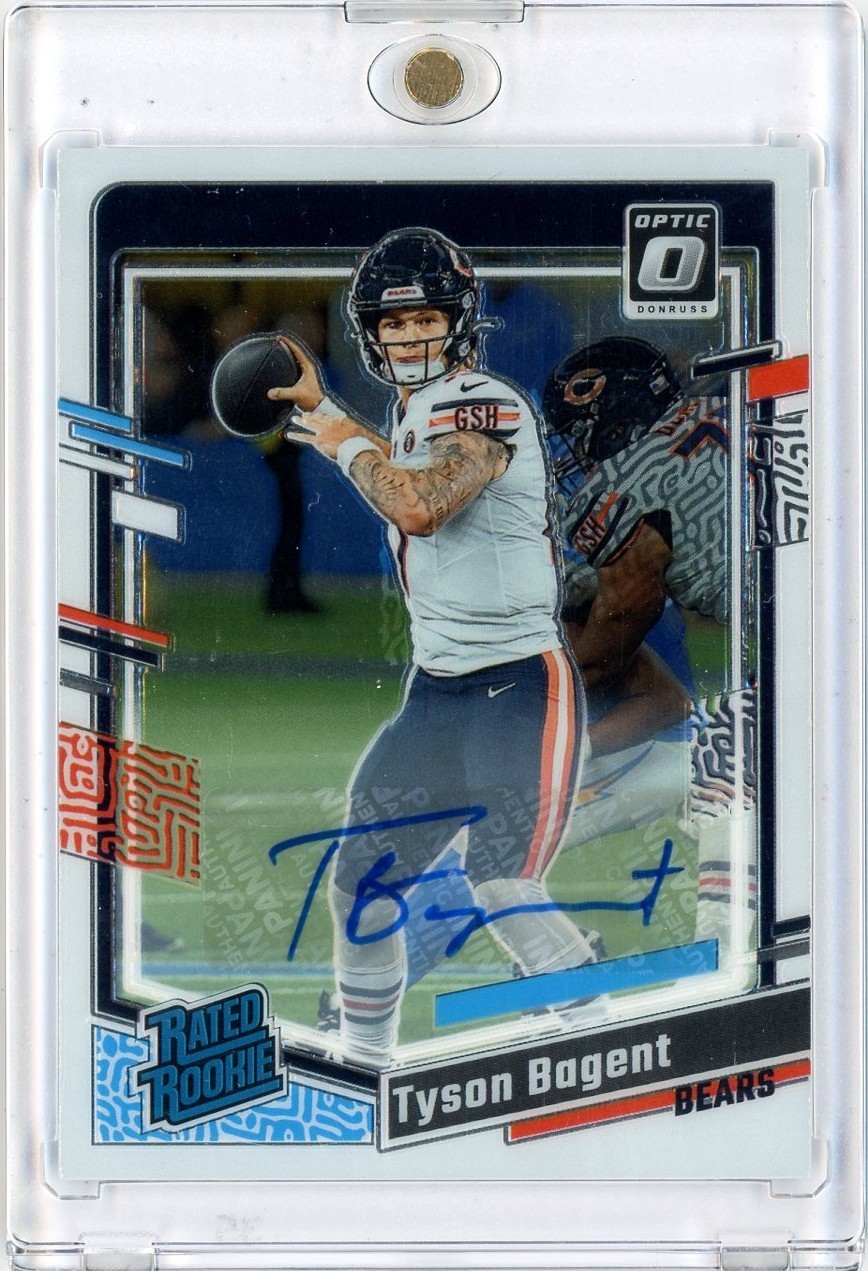 2023 Panini Donruss Optic Tyson Bagent Rated Rookie Auto /199 Chicago Bears #216