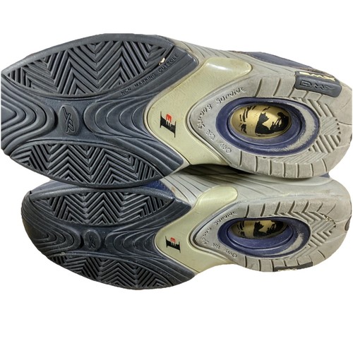Zapatos de baloncesto REEBOK Allen Iverson IV Answer para hombre 10 de cuero blanco marino - Imagen 9 de 15