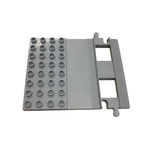 LEGO - Black Duplo Train Tracks Lot Of 12 Track Plus Station Plate as shown - Picture 3 of 3