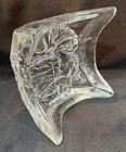 MCM 1960’s IITTALA Tapio Wirkkala Ice Textured Crystal 7.5" Square Bowl FINLAND