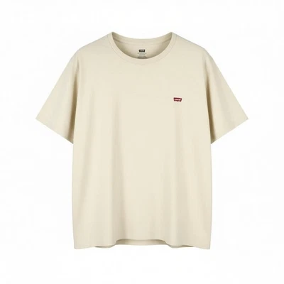 LEVI'S Standard Herren T-Shirt XL Hellbeige Baumwolle Rundhals Kurzarm - Bild 1 von 4