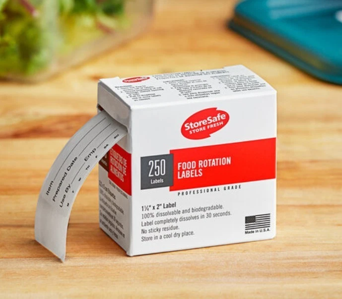 PACK of 3 - Cambro 1252SLB250 Dissolvable Label Food Rotation Labels 250*3=750 - Image 4 of 4