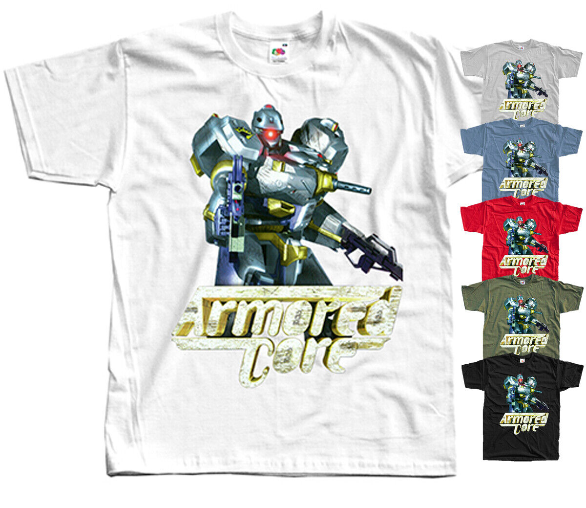 Armored Core,COMPUTER GAME, T-Shirt (OLIVE,BLACK) All sizes Armored Core,COMPUTER GAME, T-Shirt (OLIVE,BLACK) All sizes