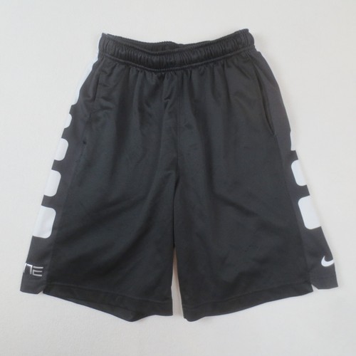 Nike Shorts Boys Medium Black White Pockets Drawstring Basketball Gym Athleisure