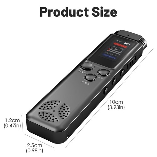 200Hrs Spy Hidden Mini MP3 Digital Voice Activated Recorder 16GB Audio Recording - Picture 9 of 14