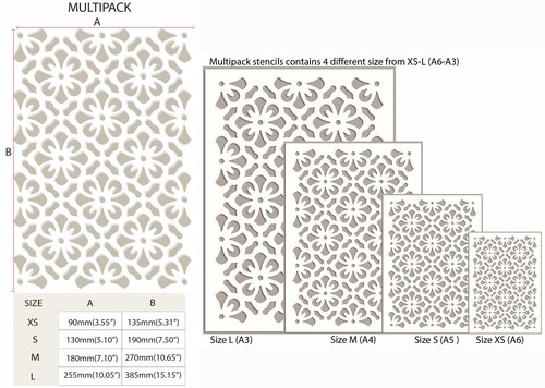 Floral Stencil Trellis Pattern Paint Wall Furniture CAKE Reusable Crafts TE441 - Picture 22 of 22